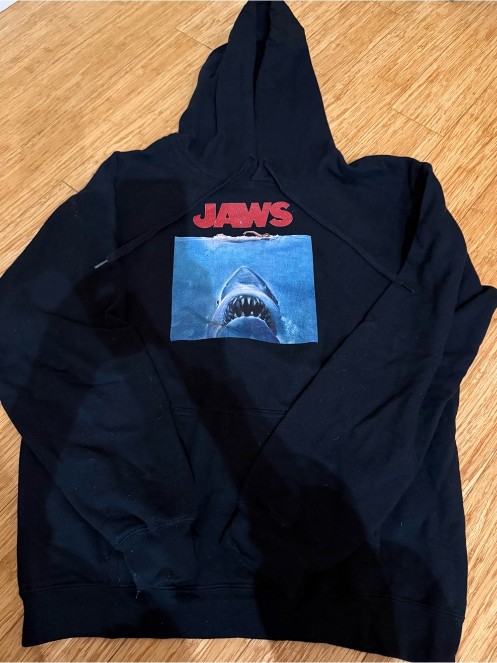 Jaws Universal Men’s Adult Teen Black Hoodie Sweatshirt Size Medium